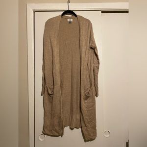 Old Navy Long Tan Cardigan - Size Small